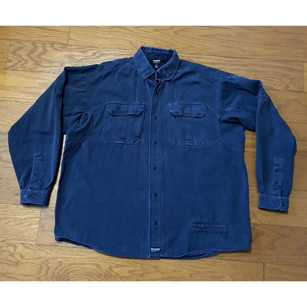 BLACKHAWK! Warrior Wear Shirt Mens XL Blue Tactical Button Front‎ Workwear